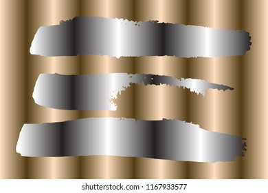Collection of hand drawn black, white stripe grunge brushes. Vector Grunge Brushes. Dirty Artistic Design Elements. Creative Design Elements. Brown background. Distress Frame, Logo, Banner, Wallpaper.