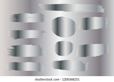 Collection of hand drawn black and white grunge brushes. Vector Grunge Brushes. Dirty Artistic Design Elements. Creative Design Elements. White background. Distress Frame, Logo, Banner, Wallpaper.