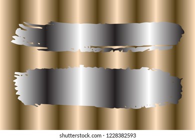 Collection of hand drawn black, white stripe grunge brushes. Vector Grunge Brushes. Dirty Artistic Design Elements. Creative Design Elements. Brown background. Distress Frame, Logo, Banner, Wallpaper.