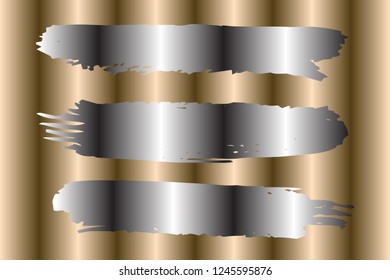 Collection of hand drawn black, white stripe grunge brushes. Vector Grunge Brushes. Dirty Artistic Design Elements. Creative Design Elements. Brown background. Distress Frame, Logo, Banner, Wallpaper.