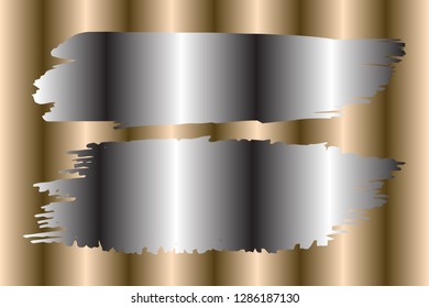 Collection of hand drawn black, white stripe grunge brushes. Vector Grunge Brushes. Dirty Artistic Design Elements. Creative Design Elements. Brown background. Distress Frame, Logo, Banner, Wallpaper.