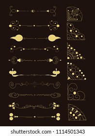 Collection of hand drawn borders.Doodle design elements.Unique swirls and dividers for your design. Vector label, ribbon,symbol, ornament, frames and scroll elements.