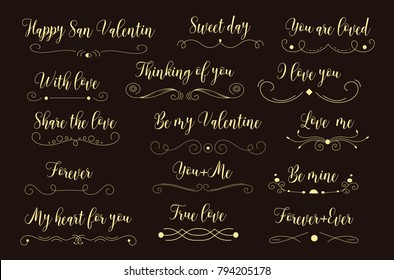 Collection of hand drawn borders.Unique swirls and dividers for your design. Vector label, ribbon, symbol, ornament, frames and scroll elements.