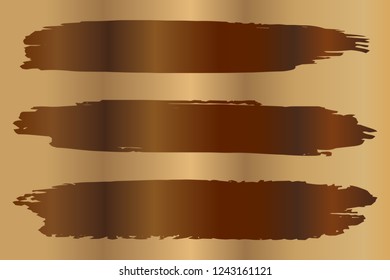 Collection of hand drawn brown stripes grunge brushes. Vector Grunge Brushes. Dirty Artistic Design Elements. Creative Design Elements. Brown background. Distress Frame, Logo, Banner, Wallpaper.