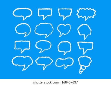 collection of hand drawn bubble speech 