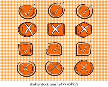 collection of hand drawn checklist designs