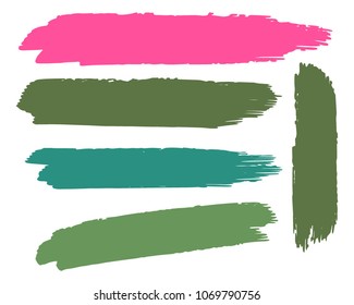 Collection of hand drawn colorful grunge brushes. Vector Grunge Brushes. Dirty Artistic Design Elements. Creative Design Elements. Rainbow background. Distress Frame, Logo, Banner, Wallpaper.