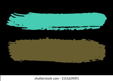 Collection of hand drawn colorful grunge brushes. Vector Grunge Brushes. Dirty Artistic Design Elements. Creative Design Elements. Rainbow background. Distress Frame, Logo, Banner, Wallpaper.