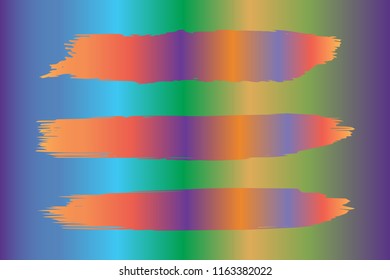 Collection of hand drawn colorful grunge brushes. Vector Grunge Brushes. Dirty Artistic Design Elements. Creative Design Elements. Rainbow background. Distress Frame, Logo, Banner, Wallpaper.
