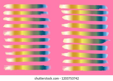 Collection of hand drawn colorful grunge brushes. Vector Grunge Brushes. Dirty Artistic Design Elements. Creative Design Elements. pink background. Distress Frame, Logo, Banner, Wallpaper.
