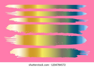 Collection of hand drawn colorful grunge brushes. Vector Grunge Brushes. Dirty Artistic Design Elements. Creative Design Elements. Rainbow background. Distress Frame, Logo, Banner, Wallpaper.