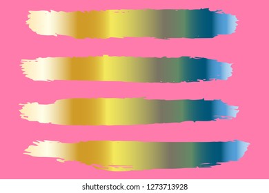 Collection of hand drawn colorful grunge brushes. Vector Grunge Brushes. Dirty Artistic Design Elements. Creative Design Elements. Rainbow background. Distress Frame, Logo, Banner, Wallpaper.