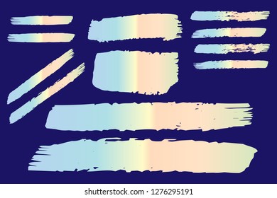 Collection of hand drawn colorful grunge brushes. Vector Grunge Brushes. Dirty Artistic Design Elements. Creative Design Elements. Rainbow background. Distress Frame, Logo, Banner, Wallpaper.