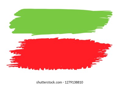 Collection of hand drawn colorful grunge brushes. Vector Grunge Brushes. Dirty Artistic Design Elements. Creative Design Elements. Rainbow background. Distress Frame, Logo, Banner, Wallpaper.