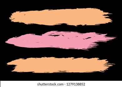 Collection of hand drawn colorful grunge brushes. Vector Grunge Brushes. Dirty Artistic Design Elements. Creative Design Elements. Rainbow background. Distress Frame, Logo, Banner, Wallpaper.