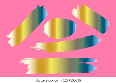 Collection of hand drawn colorful grunge brushes. Vector Grunge Brushes. Dirty Artistic Design Elements. Creative Design Elements. Rainbow background. Distress Frame, Logo, Banner, Wallpaper.