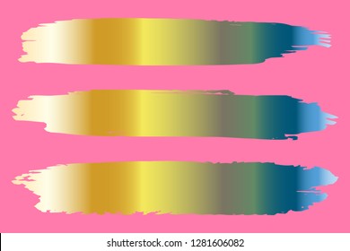 Collection of hand drawn colorful grunge brushes. Vector Grunge Brushes. Dirty Artistic Design Elements. Creative Design Elements. Rainbow background. Distress Frame, Logo, Banner, Wallpaper.