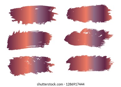Collection of hand drawn colorful grunge brushes. Vector Grunge Brushes. Dirty Artistic Design Elements. Creative Design Elements. Rainbow background. Distress Frame, Logo, Banner, Wallpaper.