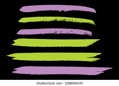 Collection of hand drawn colorful grunge brushes. Vector Grunge Brushes. Dirty Artistic Design Elements. Creative Design Elements. Rainbow background. Distress Frame, Logo, Banner, Wallpaper.