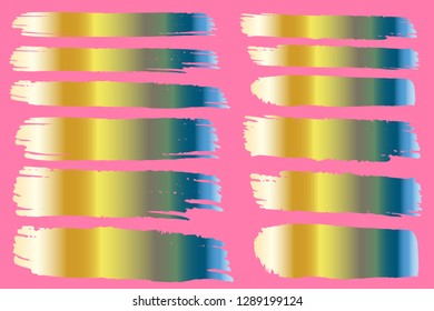 Collection of hand drawn colorful grunge brushes. Vector Grunge Brushes. Dirty Artistic Design Elements. Creative Design Elements. Rainbow background. Distress Frame, Logo, Banner, Wallpaper.