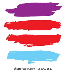 Collection Of Hand Drawn Colorful Grunge Brushes. Turquoise Artistic Dirty Canva. Watercolor Grunge Brushes. Orange Brush Banner. Watercolor Painting. White Distress Logo. Brush Paint.
