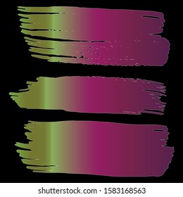 Collection Of Hand Drawn Colorful Grunge Brushes. Turquoise Artistic Dirty Canva. Ink Acrylic Paint. White Batik Brush. Watercolor Layer. Pink Distress Banner. Brush Painting.