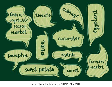 Collection hand drawn communicate speech. Design element business message. Vector illustration.