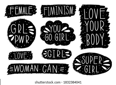 Collection hand drawn communicate speech. Design element business message. Vector illustration.