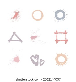 Collection of hand drawn design elements