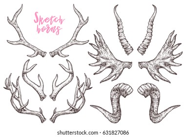 reindeer antlers drawing