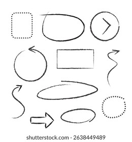 Collection hand drawn doodle elements icon for use to create stunning graphics and presentations