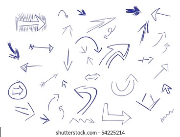 Collection of hand drawn doodle style vector arrows in various directions and styles. - Powered by Shutterstock - Get 15% off with code: PIKWIZARD15