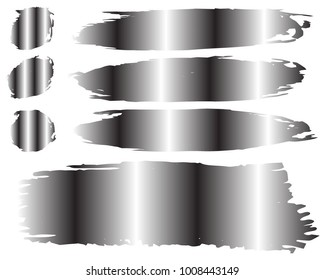 Collection of hand drawn gradient grunge brushes. Vector Grunge Brushes. Dirty Artistic Design Elements. Creative Design Elements. White background. Distress Frame, Logo, Banner, Wallpaper.