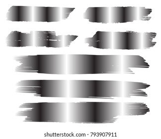 Collection of hand drawn gradient grunge brushes. Vector Grunge Brushes. Dirty Artistic Design Elements. Creative Design Elements. White background. Distress Frame, Logo, Banner, Wallpaper.