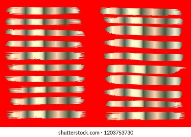 Collection of hand drawn gradient stripes grunge brushes. Vector Grunge Brushes. Dirty Artistic Design Elements. Creative Design Elements. Red background. Distress Frame, Logo, Banner, Wallpaper.