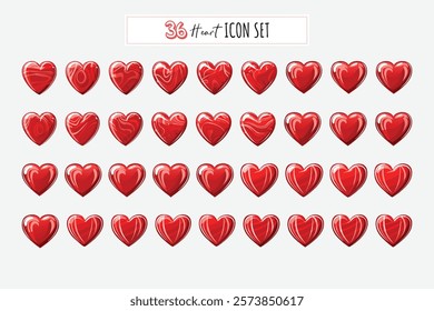 Collection of hand drawn heart outline Illustration vector design 