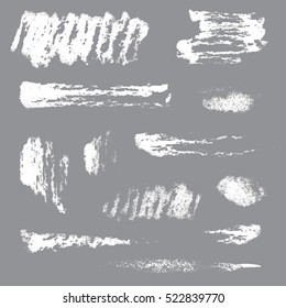 Collection of hand drawn ink painted brushstrokes