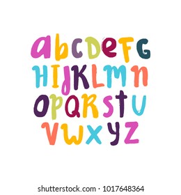 Collection of hand drawn letters. Vector alphabet. Hand drawn letters. Ink illustration. Modern brush calligraphy. Isolated on white background.