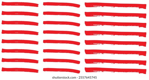collection of hand drawn lines, brush lines, brush strokes, underlines