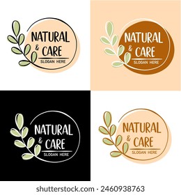 Collection of  hand drawn logos and icons of organic food, farm fresh and natural products, elements collection for food market, organic products. Vector design.