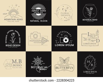 Colección de rostros dibujados a mano.