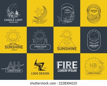 Collection of hand drawn logotypes..