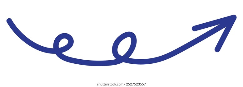 Collection hand drawn long arrows. Set simple arrows isolated on white background. Arrow mark icons. Arrow paint - stock vector.