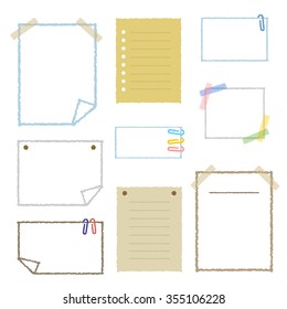 Colección de papeles dibujados a mano / vectores 10 ilustración