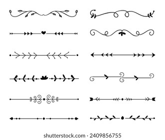 Collection of hand drawn ornament	