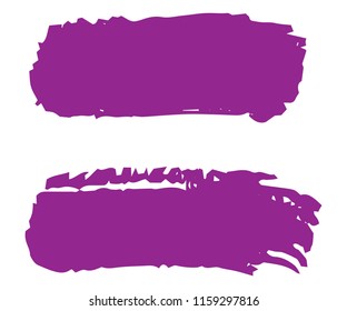 Collection of hand drawn pink grunge brushes. Vector Grunge Brushes. Dirty Artistic Design Elements. Creative Design Elements. White background. Distress Frame, Logo, Banner, Wallpaper.