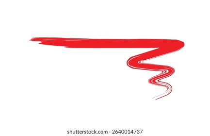 Collection of hand drawn red grunge brushes. Vector Grunge Brushes. Dirty Artistic Design Elements. Creative Design Elements. White background. Distress Frame, Logo, Banner, Wallpaper.  EPS 10 . 