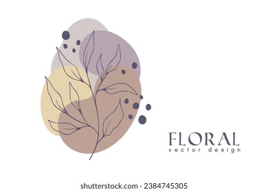 Colección de plantas y flores de primavera dibujadas a mano. Ilustraciones vectoriales monocromáticas en estilo de esbozo.