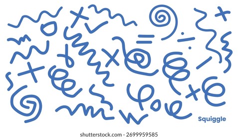 Colección dibujado a mano líneas garabatos garabatos Vector diseño
