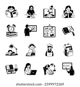 Collection of Hand Drawn Study Illustrations 
